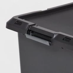 Alternative view of 12gal Medium Latching Storage Tote Black - Brightroom™