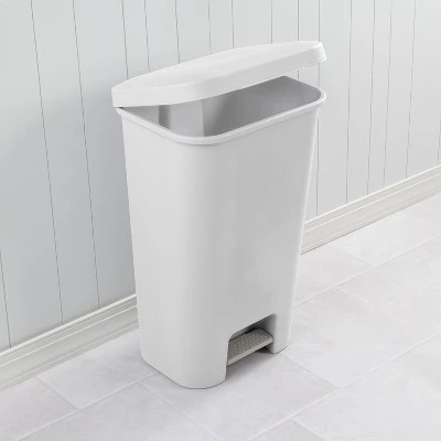 11.9gal Step Trash Can White - Brightroom™ 4 11.9gal Step Trash Can White - Brightroom™ - Image 4