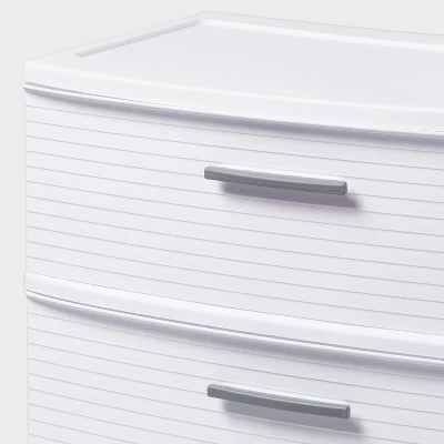 3 Drawer Wide Tower White - Brightroom™ 2 3 Drawer Wide Tower White - Brightroom™ - Image 2