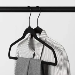 Alternative view of 100pk Combo Pack Suit/Shirt Flocked Hangers - Brightroom™ White