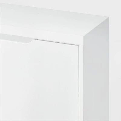 Laminate Pivot Open Shoe Cabinet White - Brightroom™ 2 Laminate Pivot Open Shoe Cabinet White - Brightroom™ - Image 2