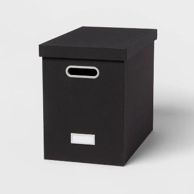 Canvas Hanging File Organizer with Lid - Brightroom™ Black 3 Canvas Hanging File Organizer with Lid - Brightroom™ Black - Image 3