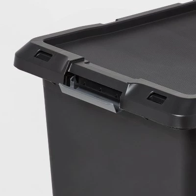 19gal Large Latching Storage Tote Black - Brightroom™ 2 19gal Large Latching Storage Tote Black - Brightroom™ - Image 2
