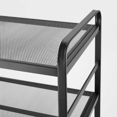 2 Tier Shoe Rack Metal Mesh - Brightroom™ Black 2 2 Tier Shoe Rack Metal Mesh - Brightroom™ Black - Image 2