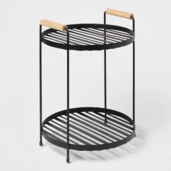 Round Vanity Organizer with Wood Handles - Brightroom™ Matte Black 7 Round Vanity Organizer with Wood Handles - Brightroom™ Matte Black -Brightroom shop GUEST 29595118 98ba 4b78 8812 6ac78477e421