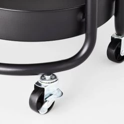 Alternative view of 3 Tier Round Metal Utility Cart - Brightroom™ Gray