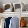 Set of 2 Zipper Fabric Storage Cubes Gray - Brightroom™