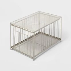 Large Stackable Slide Out Drawer - Brightroom™ White - Brushed Nickel