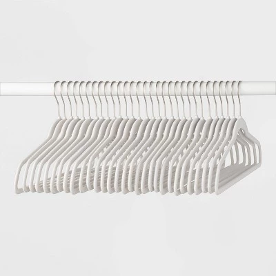 30pk Suit Flocked Hangers - Brightroom™ Black 7 30pk Suit Flocked Hangers - Brightroom™ Black - Image 7