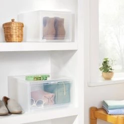 Stackable Large Bin Front Opening Clear Plastic - Brightroom™