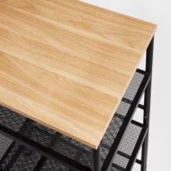 Narrow Metal Storage Cart with Wood Top Black - Brightroom™ 3 Narrow Metal Storage Cart with Wood Top Black - Brightroom™ -Brightroom shop GUEST 477849b2 02e4 4b2f bca0 cfffc819ee4a