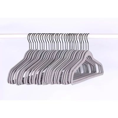 30pk Suit Flocked Hangers - Brightroom™ Black 6 30pk Suit Flocked Hangers - Brightroom™ Black - Image 6