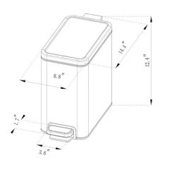 10L Stainless Slim Step Trash Can - Brightroom™ 6 10L Stainless Slim Step Trash Can - Brightroom™ -Brightroom shop GUEST 50896fbc 9035 4700 ae29 76a3b0122bac