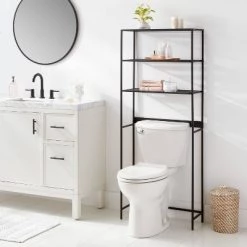Over The Toilet Storage Black Metal - Brightroom™