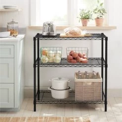 3 Tier Wide Wire Shelving - Brightroom™ Chrome