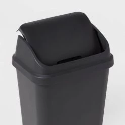 Alternative view of 7.8gal Swing Top Waste Can Black - Brightroom™