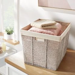 Twisted Rope Laundry Basket Gray - Brightroom™