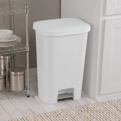 11.9gal Step Trash Can White - Brightroom™ 3 11.9gal Step Trash Can White - Brightroom™ - Image 3