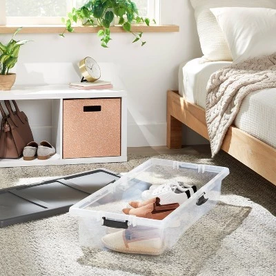 Underbed Latching Clear Storage Box - Brightroom™ 1 Underbed Latching Clear Storage Box - Brightroom™