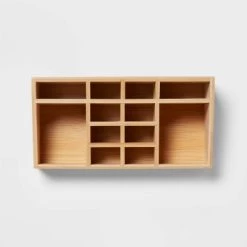 Alternative view of 10" x 5" x 4" 12 Compartment Bamboo Countertop Organizer - Brightroom™