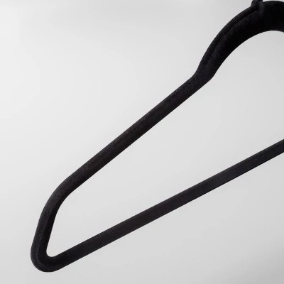 30pk Suit Flocked Hangers - Brightroom™ Black 3 30pk Suit Flocked Hangers - Brightroom™ Black - Image 3