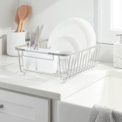 Small Steel Dish Drainer Brushed Nickel - Brightroom™