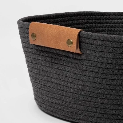 13" Small Coiled Rope Warm Gray Charcoal - Brightroom™ 2 13" Small Coiled Rope Warm Gray Charcoal - Brightroom™ - Image 2