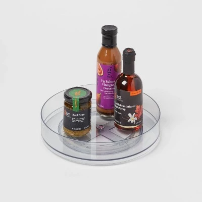 11" Low Plastic Lazy Susan Turn Table Clear - Brightroom™ 2 11" Low Plastic Lazy Susan Turn Table Clear - Brightroom™ - Image 2
