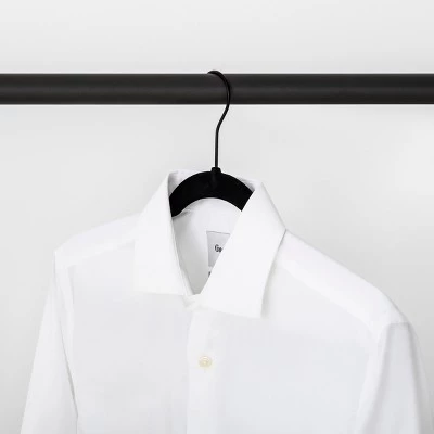 30pk Suit Flocked Hangers - Brightroom™ Black 1 30pk Suit Flocked Hangers - Brightroom™ Black