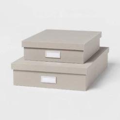 Canvas Desk Storage Box Set of 2 - Brightroom™ Gray 11 Canvas Desk Storage Box Set of 2 - Brightroom™ Gray -Brightroom shop GUEST 6d99f21c f878 4b0e 9ebb 9b6fd8e70c76
