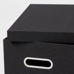 Alternative view of Canvas Hanging File Organizer with Lid - Brightroom™ Black