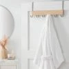 Large Over the Door Hook with Wood 6 Hooks - Brightroom™ Matte Black