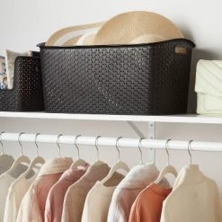 Y-Weave Jumbo Decorative Storage Basket Black - Brightroom™