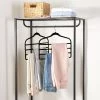 2pk 4 Bar Flocked Hangers Black - Brightroom™
