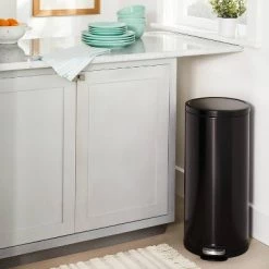 30L Round Step Trash Can - Brightroom™ Silver