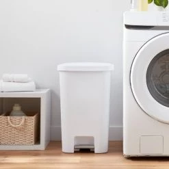 11.9gal Step Trash Can White - Brightroom™