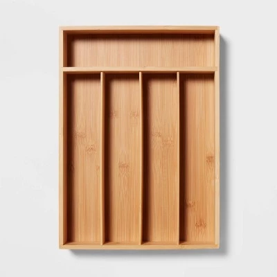 Bamboo 5 Compartment Flatware Drawer Organizer Brown - Brightroom™ 2 Bamboo 5 Compartment Flatware Drawer Organizer Brown - Brightroom™ - Image 2