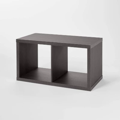 2 Cube Organizer - Brightroom™ Black Oak 4 2 Cube Organizer - Brightroom™ Black Oak - Image 4