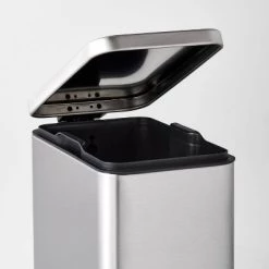 Alternative view of 10L Stainless Slim Step Trash Can - Brightroom™