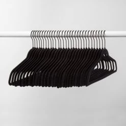 30pk Suit Flocked Hangers - Brightroom™ Black 11 30pk Suit Flocked Hangers - Brightroom™ Black -Brightroom shop GUEST 9ef99a08 8999 47e8 aa35 167ea343a9b6