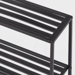 Alternative view of Tall Wall Shelf Black Metal - Brightroom™