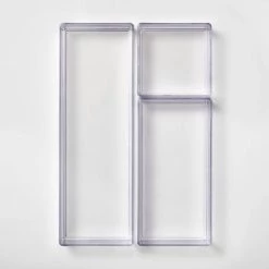 3 Bathroom Plastic Tray Beauty Organizer Set Clear - Brightroom™ -Brightroom shop GUEST aa4a4fc0 fbb0 4e63 b737 2eff831d8129