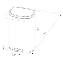 45L D Shape Step Trash Can - Brightroom™ 6 45L D Shape Step Trash Can - Brightroom™ -Brightroom shop GUEST c2061739 02e1 4b84 8bb6 9115a2781dbe