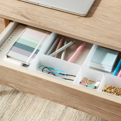 6pc Plastic Drawer Organizer Clear - Brightroom™ 1 6pc Plastic Drawer Organizer Clear - Brightroom™