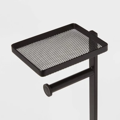 Functional Toilet Paper Holder - Brightroom™ Matte White 3 Functional Toilet Paper Holder - Brightroom™ Matte White - Image 3