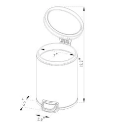 5L Round Step Trash Can - Brightroom™ Black -Brightroom shop GUEST cfda8acd e2c2 4818 9a97 33a2d09bb5d2