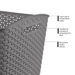 Y-Weave Jumbo Decorative Storage Basket Gray - Brightroom™ 6 Y-Weave Jumbo Decorative Storage Basket Gray - Brightroom™ -Brightroom shop GUEST d0dc8f34 7314 40ba 9ec6 19bf0beb0df8