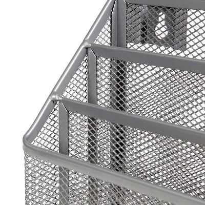 Mesh Hanging File Sorter with Keyholes Silver - Brightroom™ 3 Mesh Hanging File Sorter with Keyholes Silver - Brightroom™ - Image 3