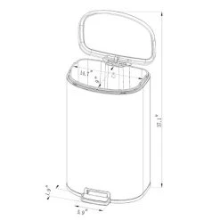 45L D Shape Step Trash Can - Brightroom™ 7 45L D Shape Step Trash Can - Brightroom™ -Brightroom shop GUEST dfcf1598 d01a 4f5f ae41 13a8e22b2c58