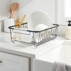 Small Steel Dish Drainer Black - Brightroom™